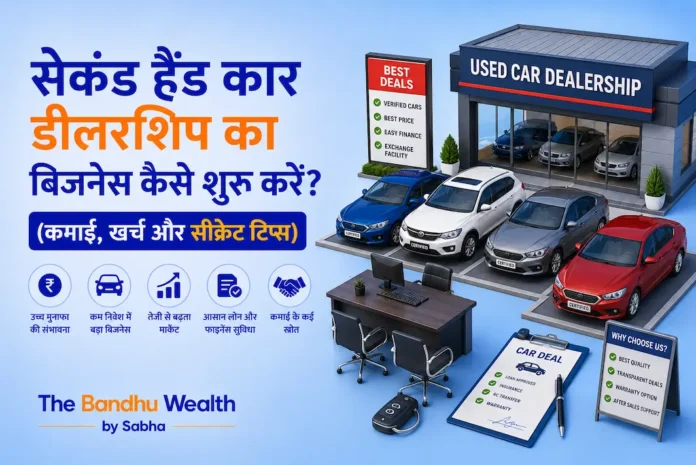सेकंड हैंड कार डीलरशिप का बिजनेस कैसे शुरू करें? (कमाई, खर्च और सीक्रेट टिप्स)